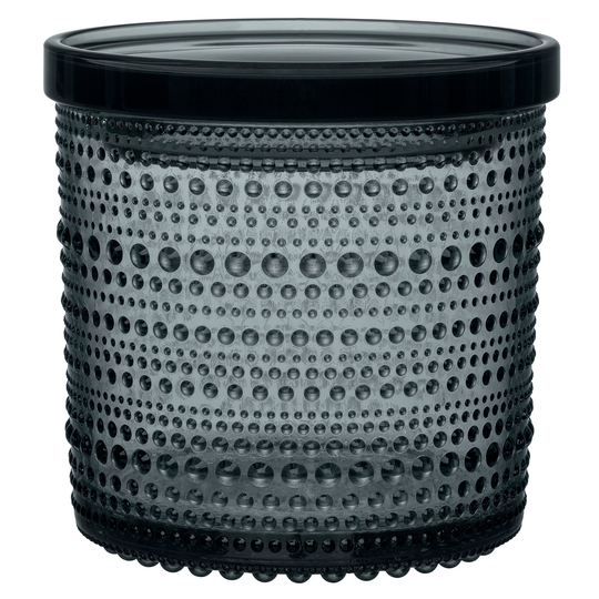 Iittala Kastehelmi purkki, 11,6 x 11,4 cm, Tummanharmaa