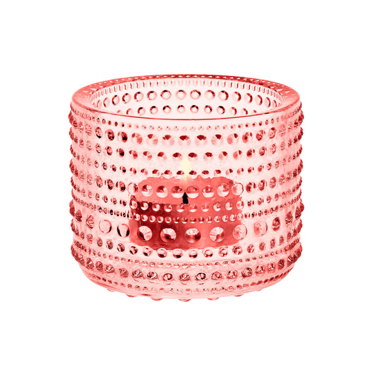 Iittala Kastehelmi kynttilälyhty 64 mm, lohenpunainen